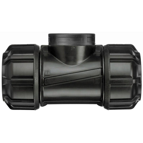 Philmac Metric Pipe Tee - 20mm x 20mm x 3/4 Polypropylene - Durable Fit - SuperSaverAU - view 1