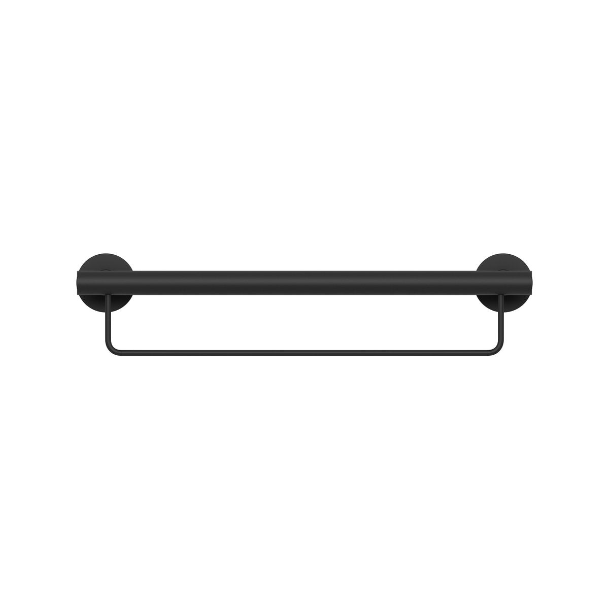 Evekare 600mm Black Towel Rail with Grab Rail - Stainless Steel - 250 kg Capacity - SuperSaverAU - view 2