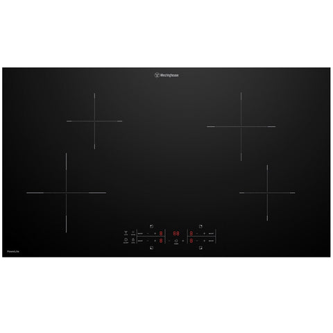 Westinghouse 90cm 4 Zone PowerLite Induction Cooktop - PowerBoost, Pause Function, Hob2Hood - WHI942BE