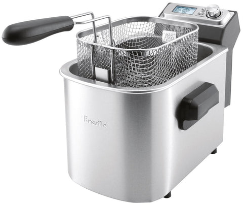 Breville Smart Fryer Deep Fryer - 4L Oil Capacity, 2200W, 7 Pre-Set Functions, Stainless Steel - BDF500BSS