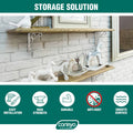 Carinya 300 x 300mm White Powder Coated Steel Scroll Stayed Bracket 200kg