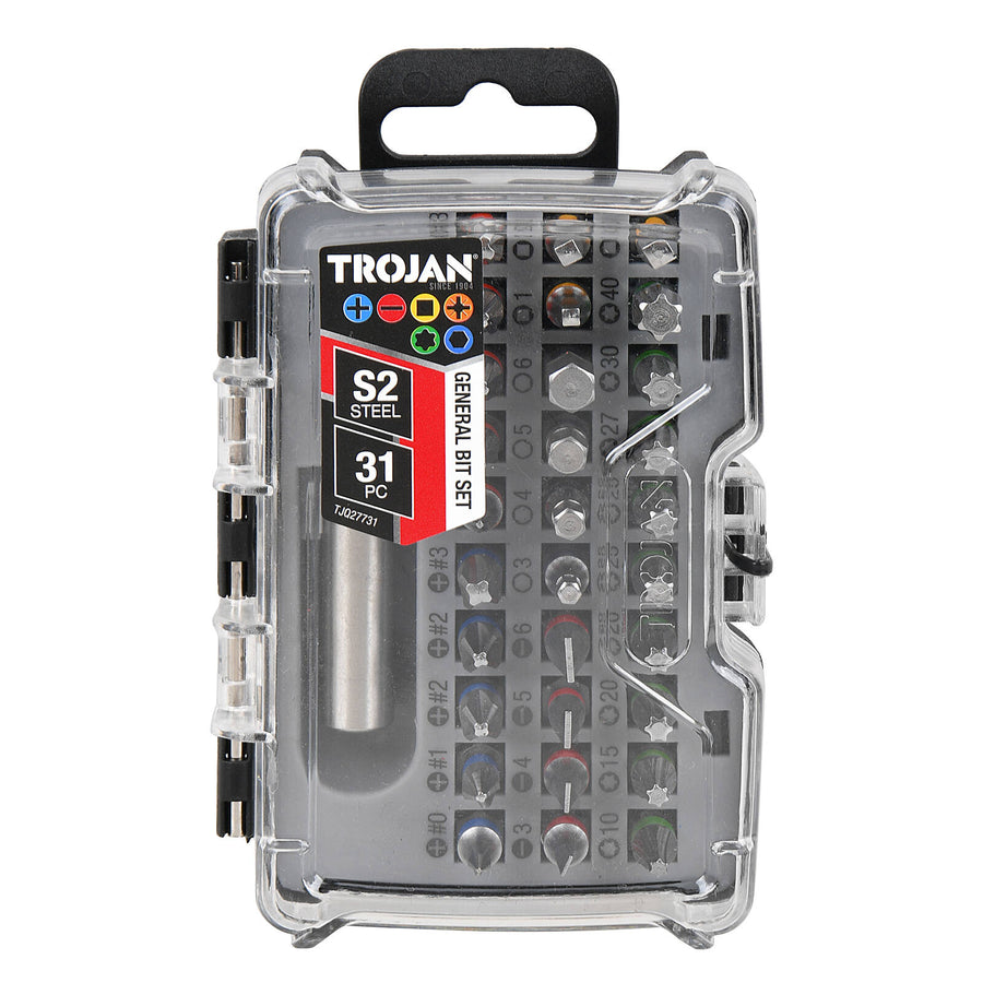 Trojan 31 Piece Screwdriver Bit Set with 60mm Extension Bar