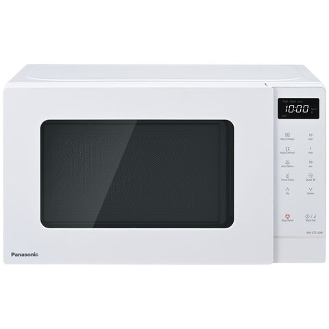 Panasonic 20L compact microwave oven - 800W, white, 8 auto menus, auto defrost, Quick 30 - NN-ST21QWQPQ