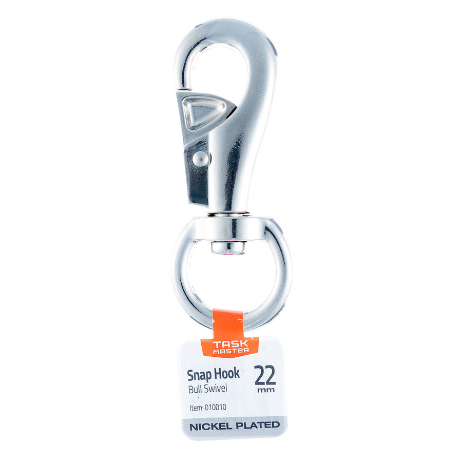 Taskmaster Nickel-Plated Bull Swivel Snap Hook