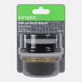 Kinetic 40mm Matte Black Non Overflow Pop Up Bath Waste - Durable Brass - WaterMark Certified - SuperSaverAU - view 2
