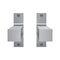 Flexi Storage Decorative Shelving Shelf End Brackets 190mm Brushed Aluminium Style 15kg