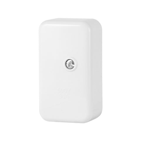 DETA Small Junction Box with 30A Insulated Connectors White Polycarbonate