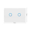 Deta Touch Activated Light Switch - 2 Gang - Polycarbonate - Gloss White - SuperSaverAU - view 4
