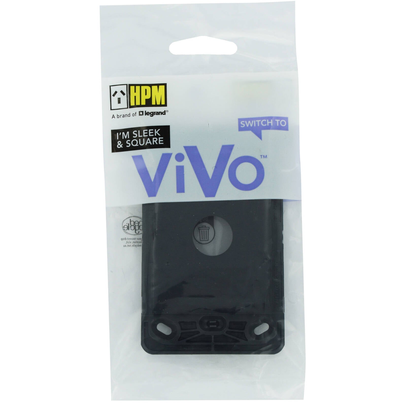 HPM VIVO 1 Gang Grid Plate, Grey, Grid Only (EV770/1GOGR)