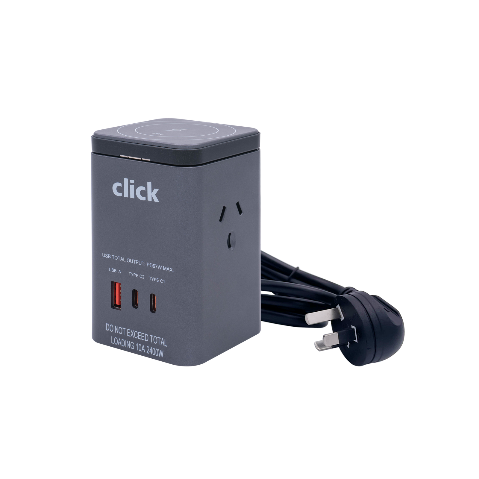 Click Power Station with PD67W USB Charger and 15W Wireless Charger CWPS2PD65