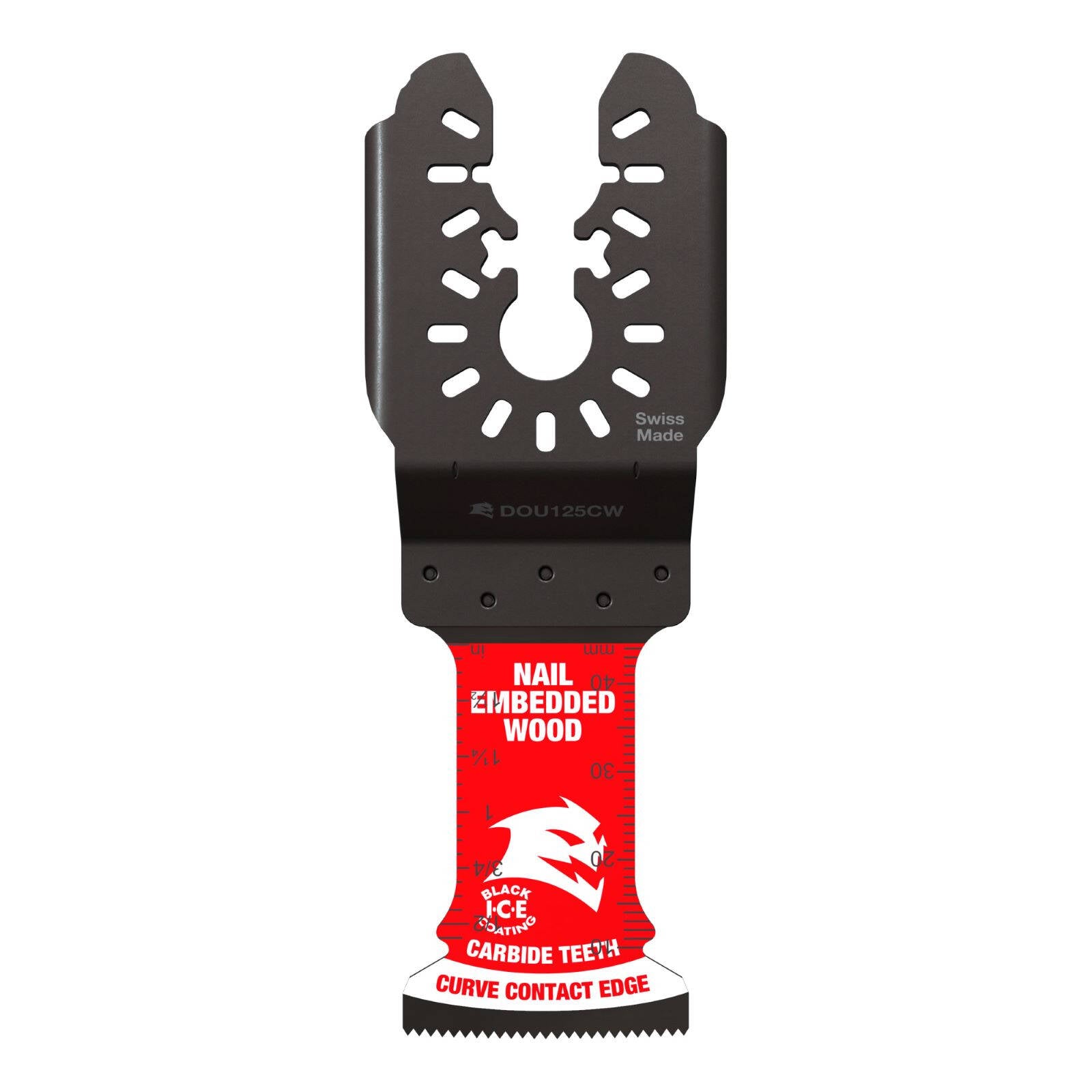 Diablo 32mm Universal Fit AMPED Demo Demon Carbide Oscillating Blade Nail-Embedded Wood