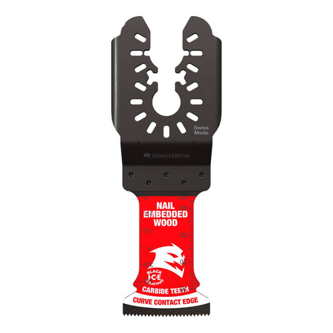 Diablo 32mm Universal Fit AMPED Demo Demon Carbide Oscillating Blade Nail-Embedded Wood