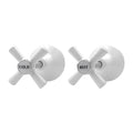 Shaw Mason White Wall Top Assembly Pair - 1/2 Turn - Easy Clean - 167mm x 67mm x 117mm - SuperSaverAU - view 1