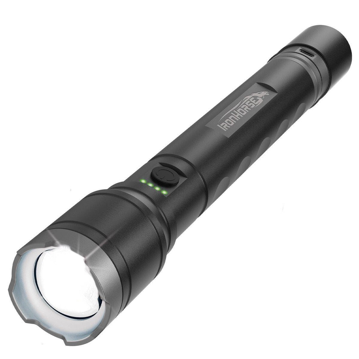 Ironhorse 4000lm Premium Hybrid Torch Flashlight - Rechargeable - Black - SuperSaverAU - view 2