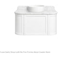 Turner Hastings Evara Wall Hung Vanity - Marble Top, White, No Taphole, Above Counter - EV953-WH-NTH