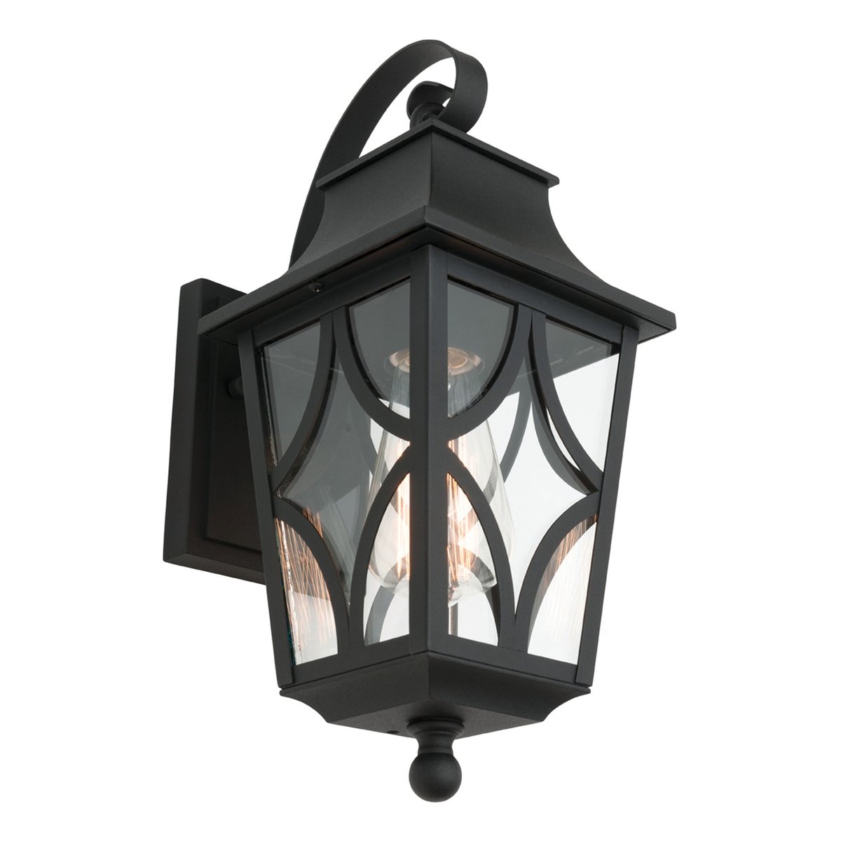 Mercator Maine Exterior Wall Light - Black - 360mm x 150mm x 200mm - SuperSaverAU - view 1