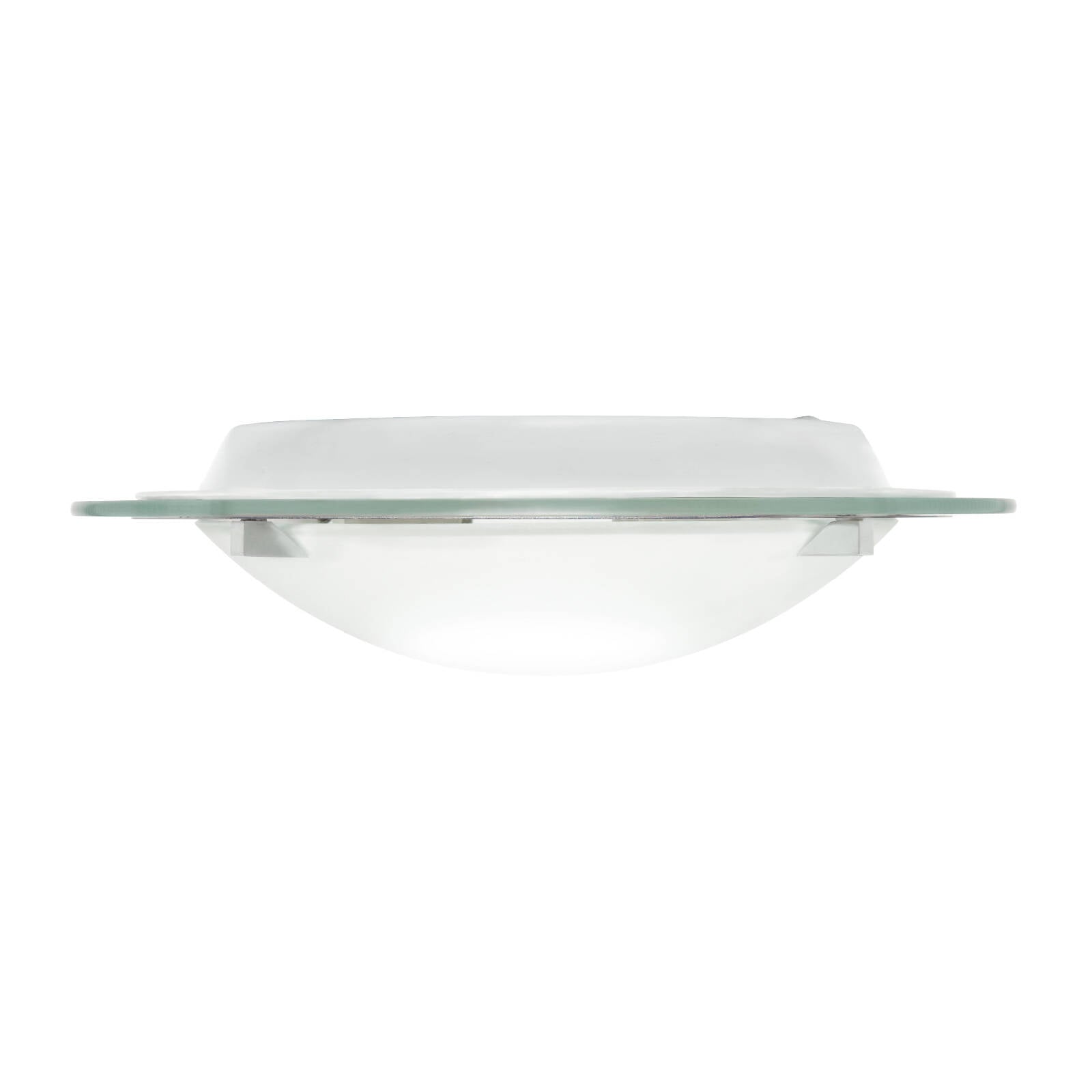 Brilliant Lighting Frances 32cm Satin Nickel Glass Round Ceiling Light 2xE27 240V 17564/13