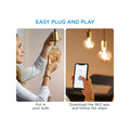 WiZ G95 E27 LED 640lm 7W Tuneable White Smart Filament Globe (929003018301)