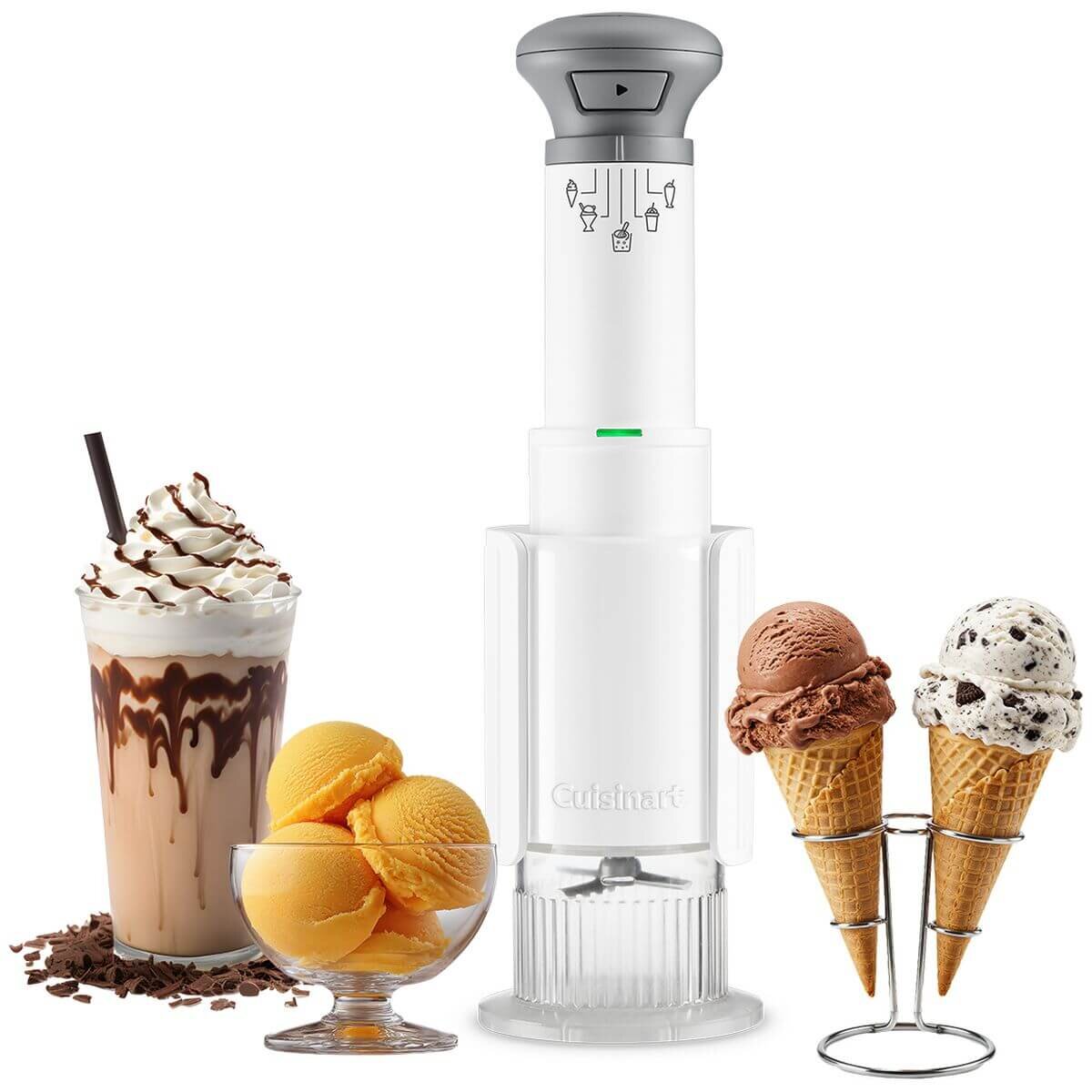 Cuisinart Freeze Wand Handheld Ice Cream Maker - Five Dessert Presets - Up to Three Flavours - ICE-FD10XA