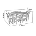 Mojo Large All Weather Rectangle Table and Chairs Cover - 3000mm x 750mm x 1650mm - UV Resistant - Weatherproof - SuperSaverAU - view 3
