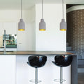 Home Design Teramo Concrete Pendant Light 145mm Natural Grey E27 Indoor