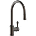 Armando Vicario Provincial Pull Out Kitchen Mixer Tap - Brushed Black Nickel, 5 Star WELS - 400674BBN-LF