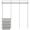 Elfa Core 1862mm Wardrobe Pack - White E-Poxy Bonded Steel - 10 Year Warranty - 11995