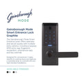 Gainsborough Mode Smart Entrance Lever Lock - Graphite - RFID, Fingerprint, Keypad - 115mm x 230mm x 52mm - SuperSaverAU - view 2