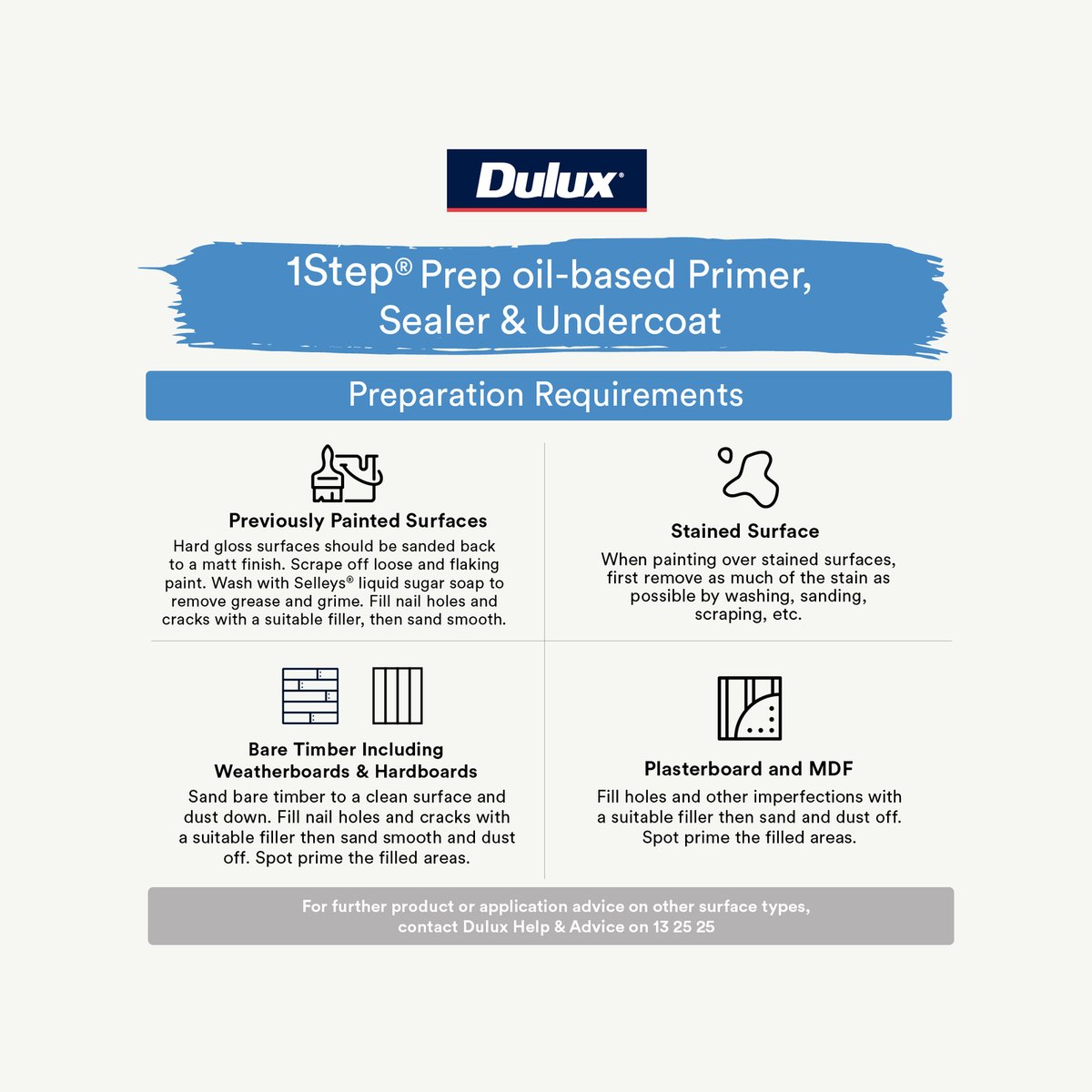 Dulux White Prepcoat 1L Oil Based Primer Sealer Fast Drying - SuperSaverAU - view 4