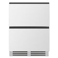 Artusi 127L single zone double drawer beverage chiller - stainless steel, holds 97 cans - AUBF620X
