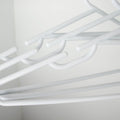 All Set White Plastic Tube Clothes Hangers 10 Pack - 445mm x 215mm - Anti-Slip - SuperSaverAU - view 3