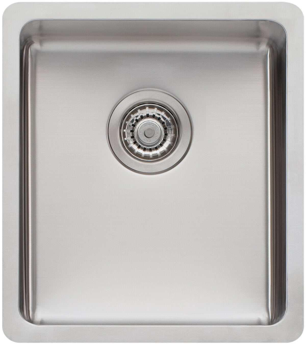 Oliveri Sonetto Single Bowl Sink - Topmount or Undermount, Brushed Stainless Steel, 405mm Wide - SN30TU