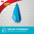 Command Large White Adhesive Wet Area Towel Hook Damage-Free