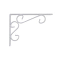 Carinya 200 x 150mm White Powder Coated Steel Heavy Duty Scroll Stay Bracket, 200kg