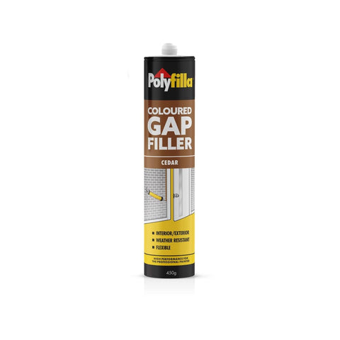 Poly 450g Cedar Coloured Caulk Gap Filler - 450g - Cedar - Acrylic - Weather Resistant - SuperSaverAU - view 1