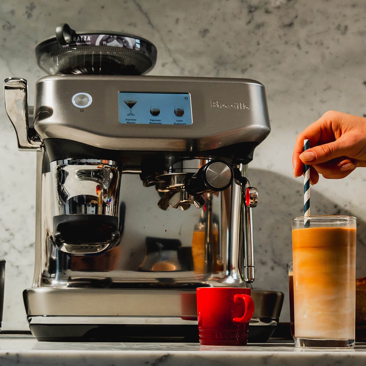 Breville Barista Touch Impress Coffee Machine - 13 Presets, Auto MilQ, Stainless Steel - BES881BSS2IAN2