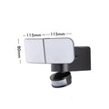 Arlec 900lm Black Plastic Solar Movement Activated Floodlight Outdoor MAL800