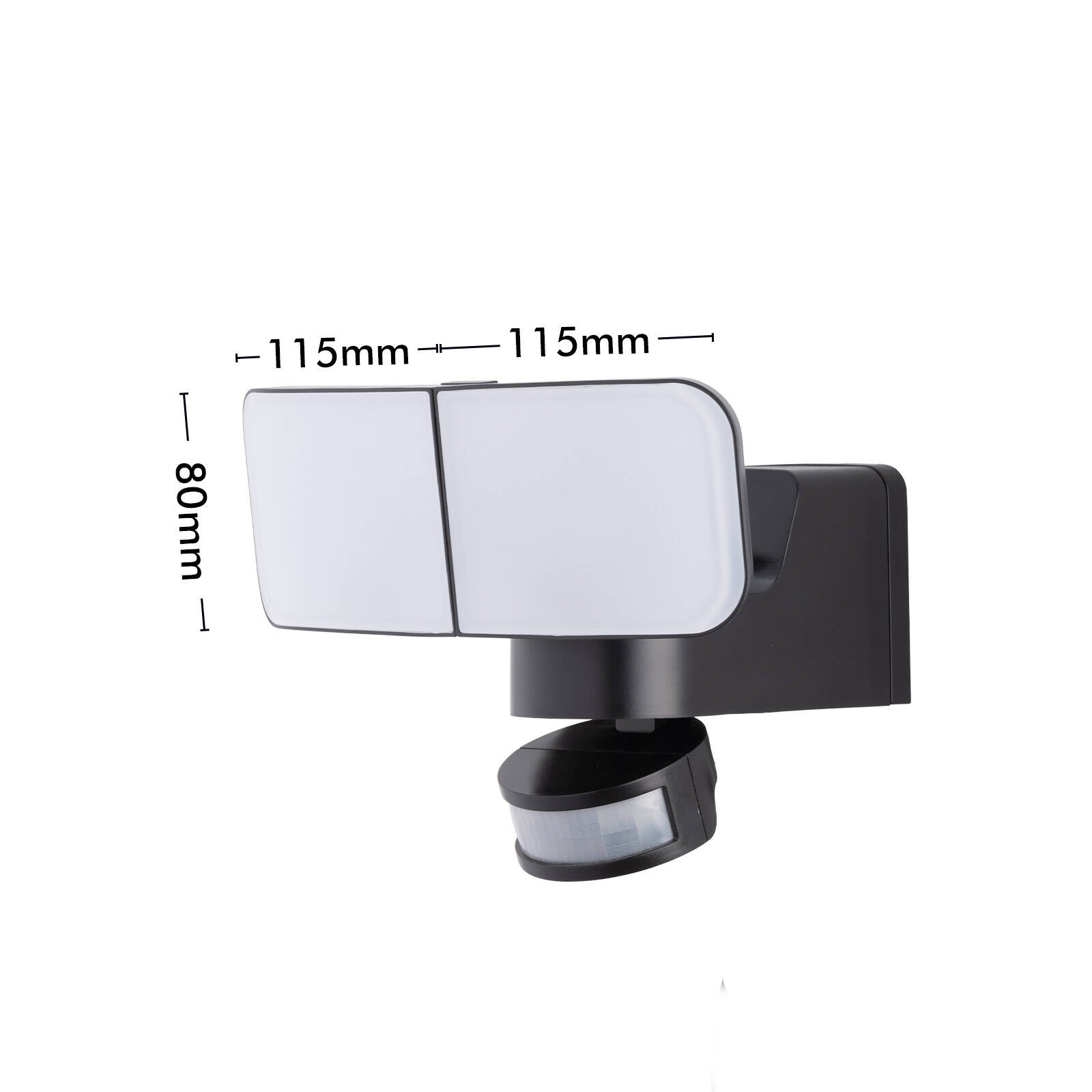 Arlec 900lm Black Plastic Solar Movement Activated Floodlight Outdoor MAL800