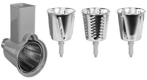 Smeg Slicer Grater Accessory - Grating and Slicing Cylinders - Plastic Pusher Included - SMSG01