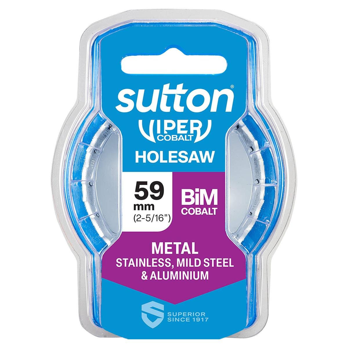 Sutton Tools 59mm Viper Cobalt Bi Metal Holesaw - Precision Cutting - Durable - SuperSaverAU - view 1