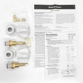Shaw Mason Basin Top Assembly Pair - 160mm x 94mm x 60mm - White - Easy Install - SuperSaverAU - view 4