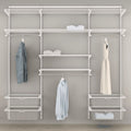 Elfa Advanced 2158mm Wardrobe Pack - White E-Poxy Bonded Steel - 10 Year Warranty - 11997