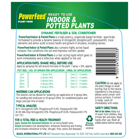 PowerFeed 1.25L Ready To Use Liquid Indoor and Potted Plants Plant Food