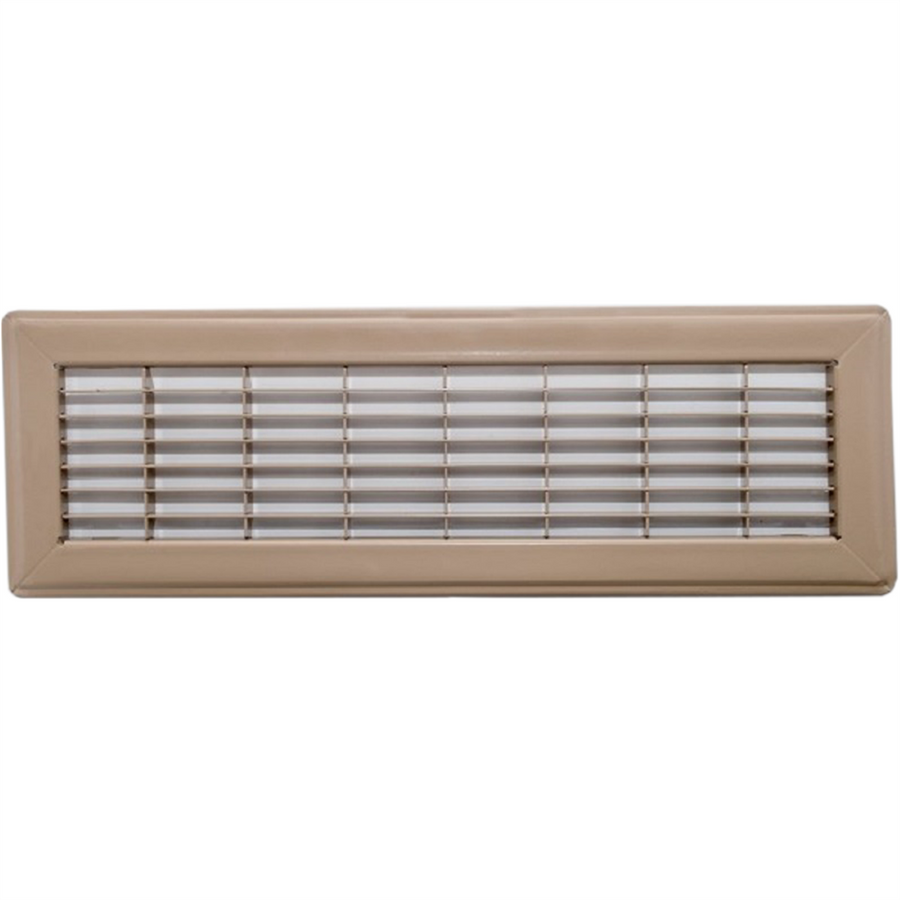 Accord Metal Floor Vent - 100 x 400mm - Steel - Beige Finish - SuperSaverAU - view 1