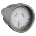 HPM 10A Rear Entry Extension Socket, Grey 8mm Cable