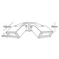 Brilliant Nighthawk 24W Silver Twin Flood Light 400mm x 150mm - SuperSaverAU - view 5