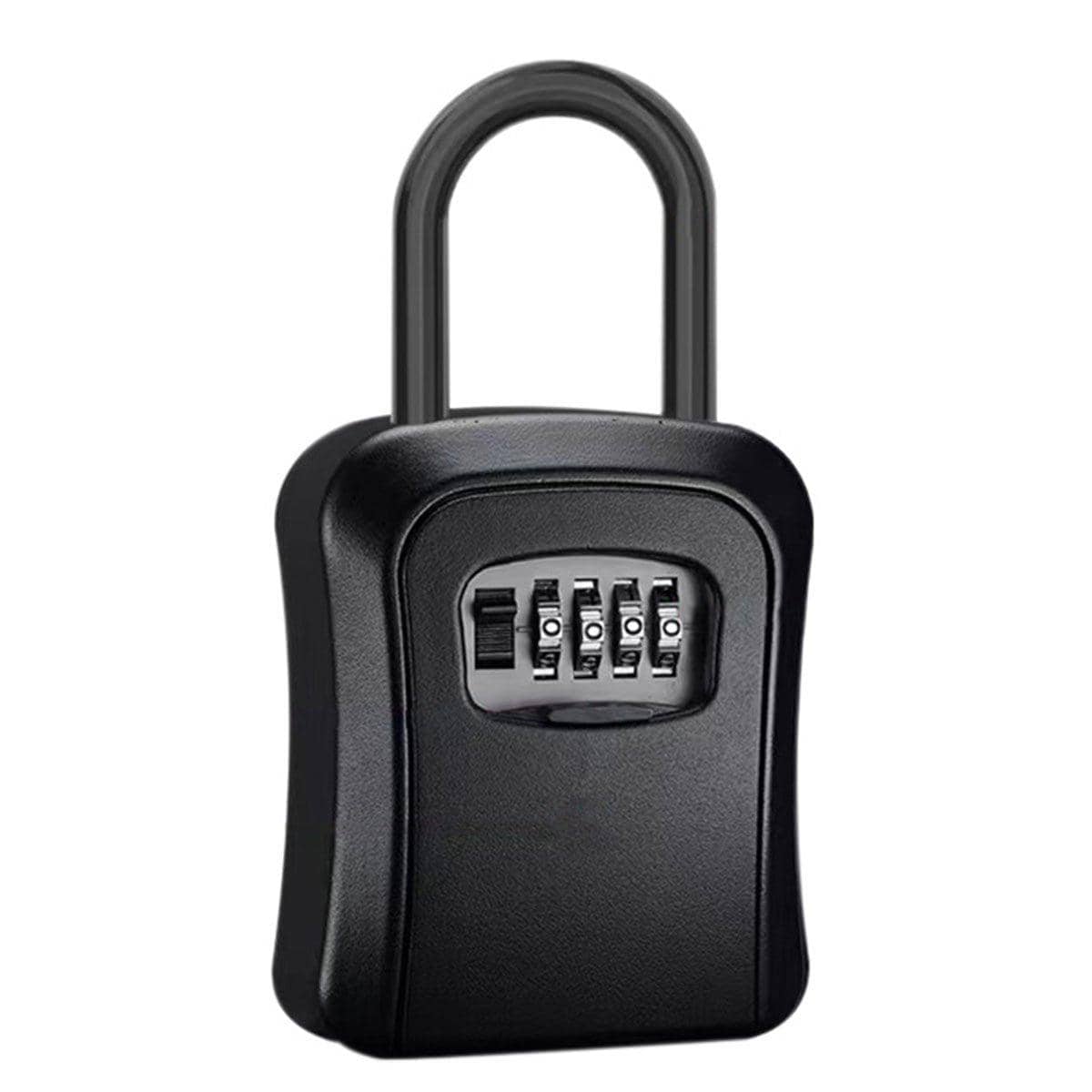 4 Digit Combination Hook Lock Heavy Duty for Lockers, Bags and Gym Gear - Black
