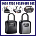 4 Digit Combination Hook Lock Heavy Duty for Lockers, Bags and Gym Gear - Black - view 2