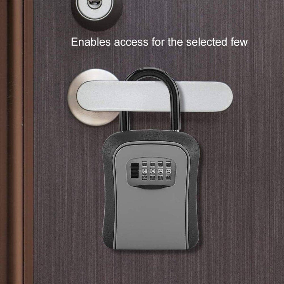 4 Digit Combination Hook Lock Heavy Duty for Lockers, Bags and Gym Gear - Black - view 5