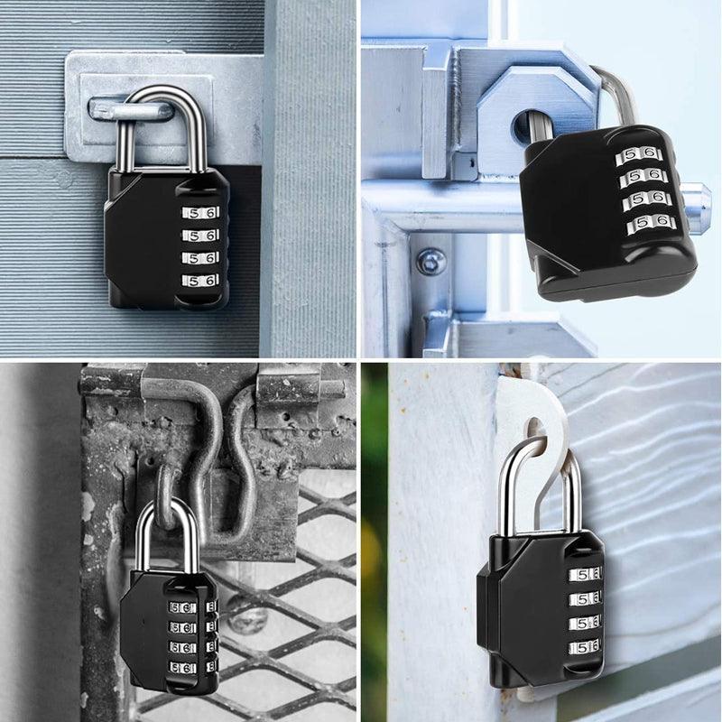 4 Digit Combination Padlock, Waterproof - Silver - view 4